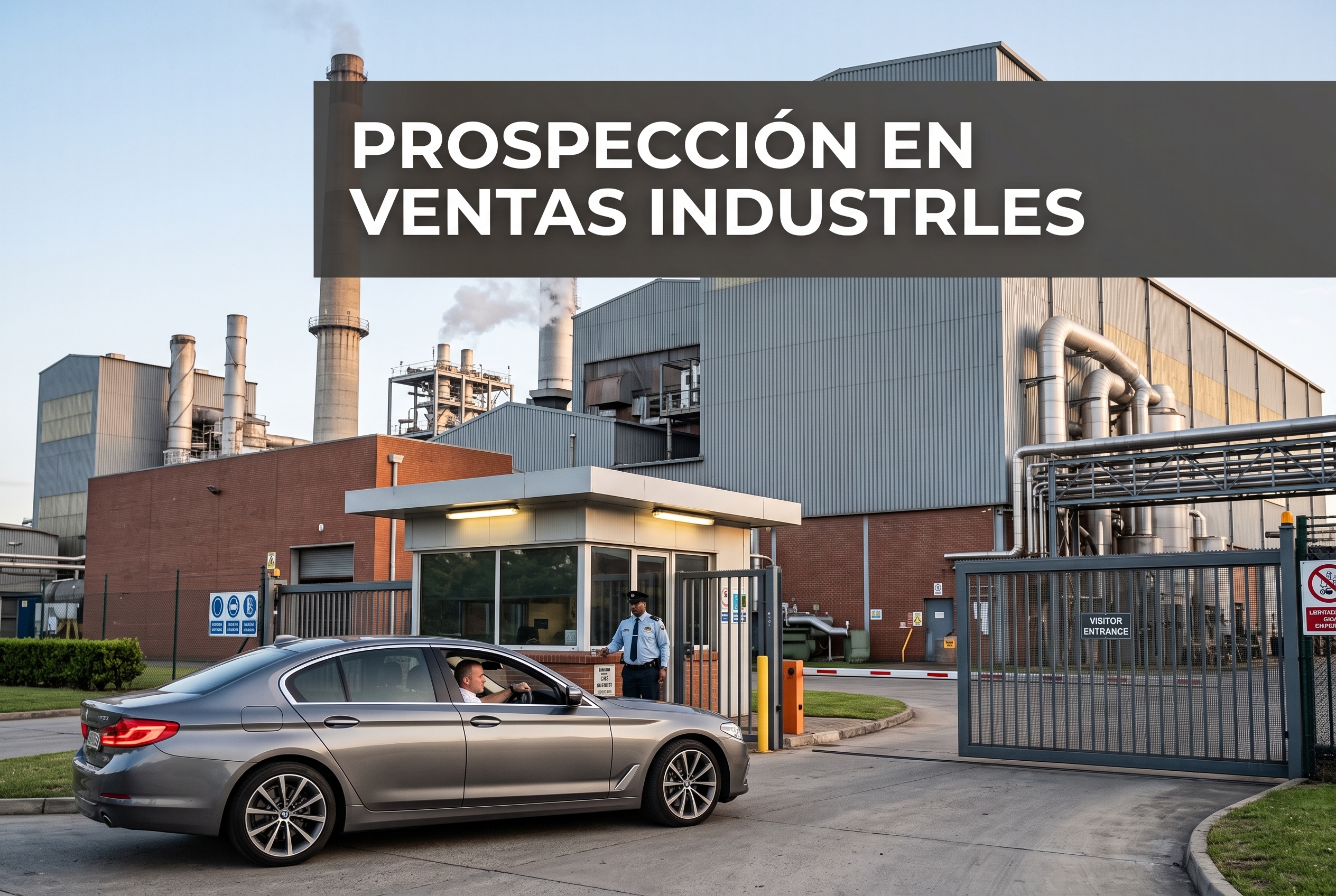 Vendedor haciendo prospección en ventas industriales
